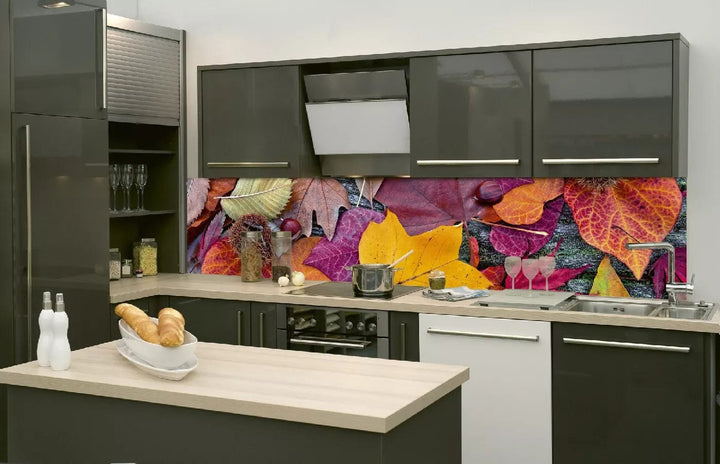 Fototapetes virtuvei ar lamināciju  - Rudens lapas  (260x60 cm) Art4home