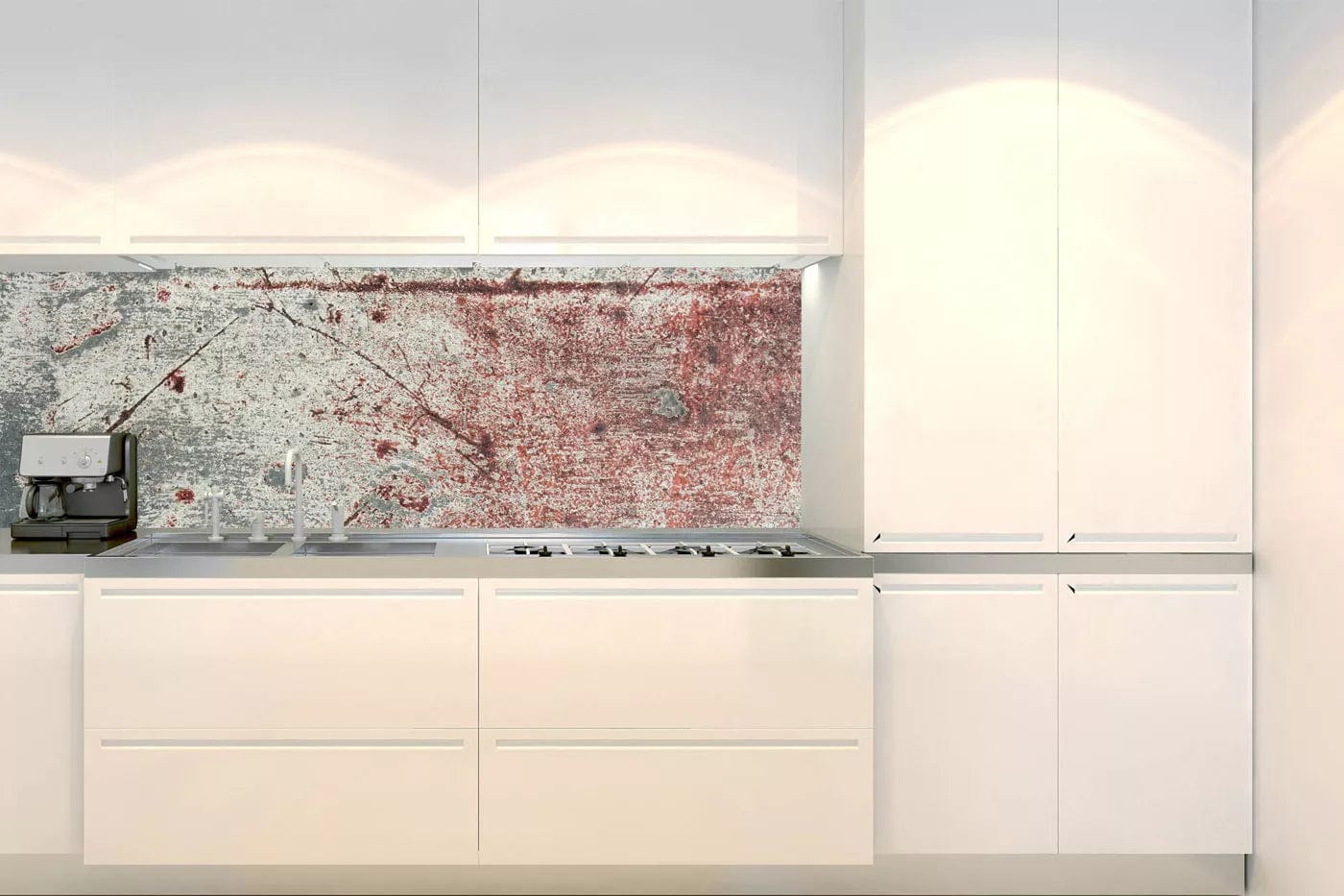 Pašlīmējošas fototapetes virtuvei - Rustikāla akmens siena (180x60 cm) Art4home
