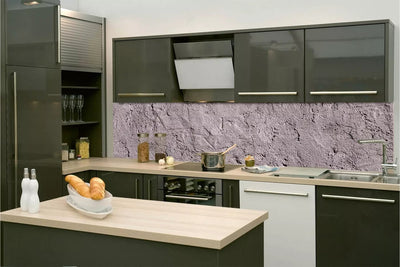 Fototapetes virtuvei ar lamināciju, pašlīmējošas plēve un flizelīns - Rustikāls tumšs apmetums (260x60 cm) Art4home