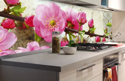 Fototapetes virtuvei ar lamināciju, pašlīmējošas plēve un flizelīns - Sakura  (180x60 cm) Art4home