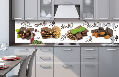 Fototapetes virtuvei ar lamināciju, pašlīmējošas plēve un flizelīns - Šokolāde  (260x60 cm) Art4home
