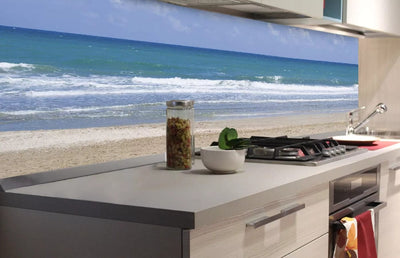 Fototapetes virtuvei ar lamināciju, pašlīmējošas plēve un flizelīns - Tukša pludmale  (180x60 cm) Art4home