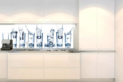 Fototapetes virtuvei ar lamināciju, pašlīmējošas plēve un flizelīns - Ūdens glāze (180x60 cm) Art4home