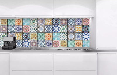 Fototapetes virtuvei ar lamināciju, pašlīmējošas plēve un flizelīns - Vintāžas flīzes  (180x60 cm) Art4home