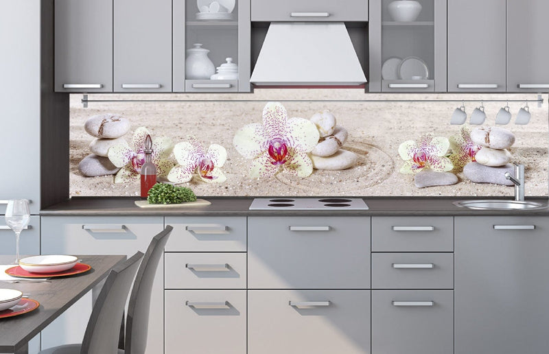 Fototapetes virtuvei ar lamināciju, pašlīmējošas plēve un flizelīns - Zen dārzs  (260x60 cm) Art4home