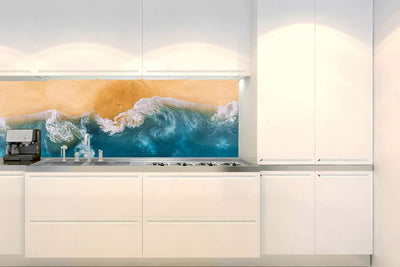Fototapetes virtuvei ar lamināciju, pašlīmējošas plēve un flizelīns - Zilais okeāns (180x60 cm) Art4home