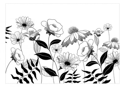 Fototapetes Zīmētie ziedi - otrais variants G-ART