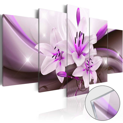 Glezna uz akrila stikla - Violetā tuksneša lilija Artgeist