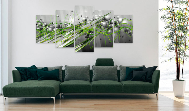 Glezna uz akrila stikla - Zaļais ritms Artgeist
