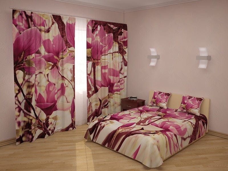 Gultas pārklājs Pink Magnolias Digital Textile