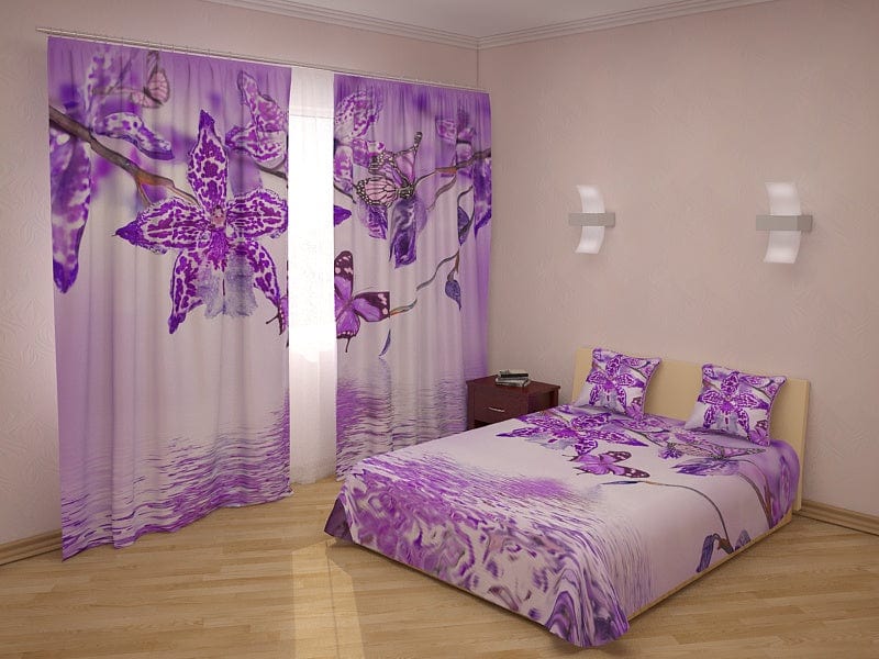 Gultas pārklājs Violet Orchid Digital Textile