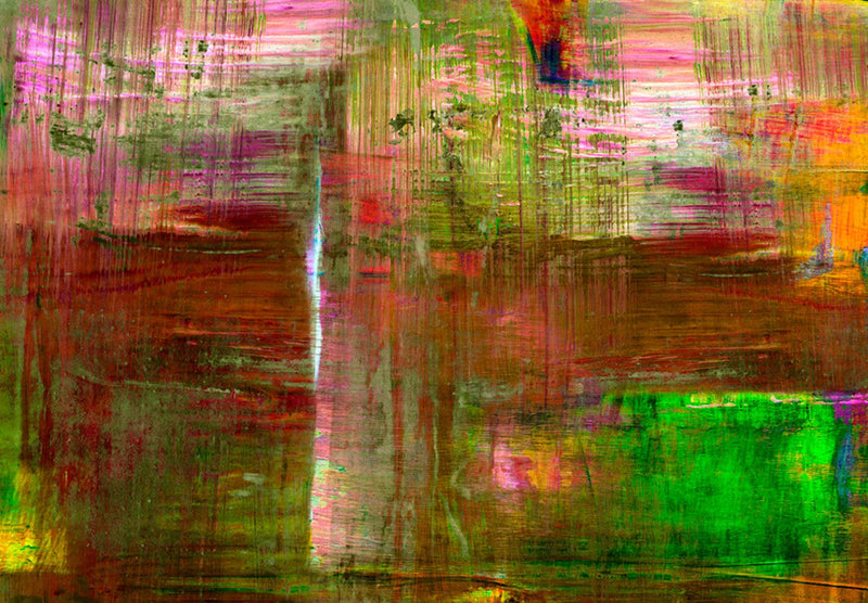 Glezna ar abstrakciju - Zaļā zeme (1 daļa, horizontāla) Tapetenshop.lv.