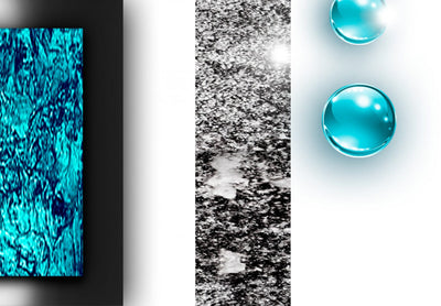 Paveikslai ant drobės su abstrakčiu turkio spalvos raštu - Turquoise Storm G-ART.