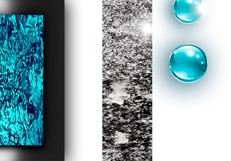 Kanva ar abstraktu rakstu tirkīzā krāsā - Tirkīza vētra G-ART.