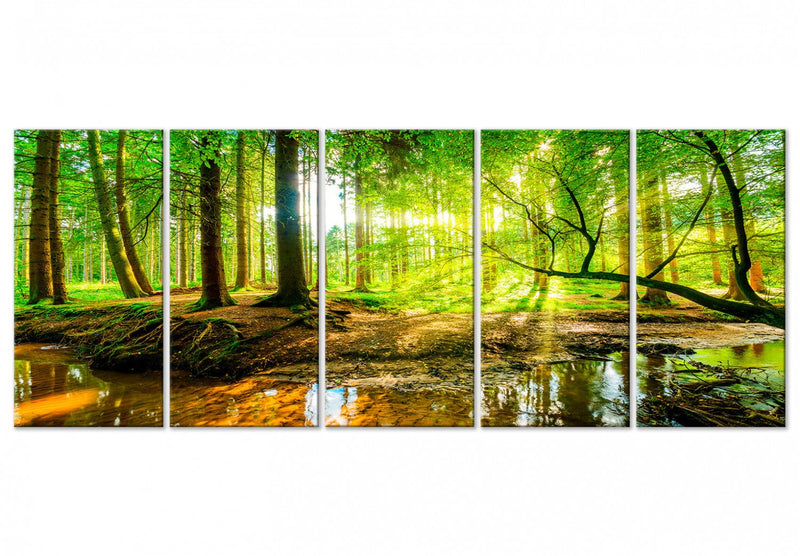 Kanva ar saulainu mežu - Meža straume (5 daļas) Šaura G-ART.