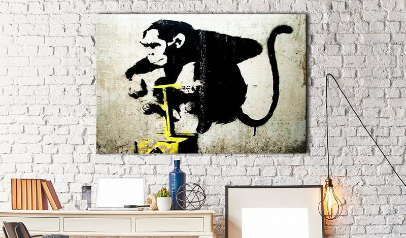 Kanva Banksy pērtiķu detonators (1 daļa, horizontāla) G-ART.