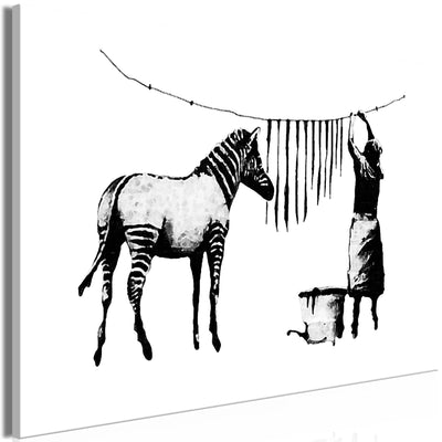 Kanva Banksy: Zebras mazgāšana (1 daļa) Plata G-ART.