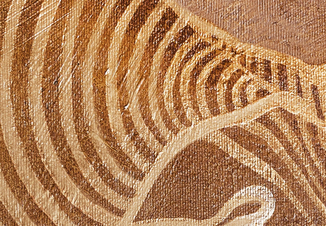 Glezna, roku darbs, ar rakstu brūnos toņos ar zelta akcentu (1-daļīga) G-ART.