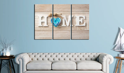 Kanva HOME: Zila mīlestība (3 daļas, horizontāla) G-ART.