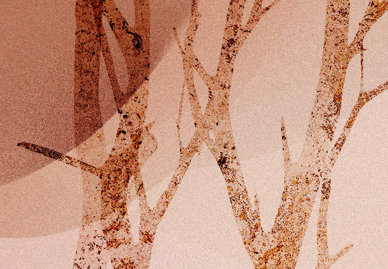 Kanva Koki un formas - abstrakcija ar koku stumbriem uz mākoņiem (1 daļa), horizontāla G-ART.
