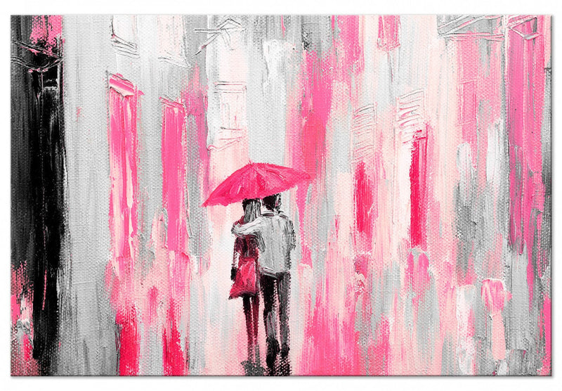 Kanva Mīlestība zem lietussarga (1-daļīga), rozā krāsā G-ART.