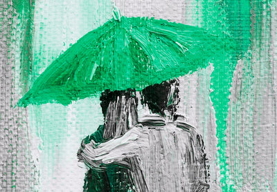 Kanva Mīlestība zem lietussarga (1-daļīga), zaļā krāsā G-ART.