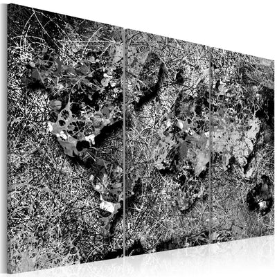 Kanva Pasaules karte: Pelēks diegs (3 daļas, horizontāla) G-ART.