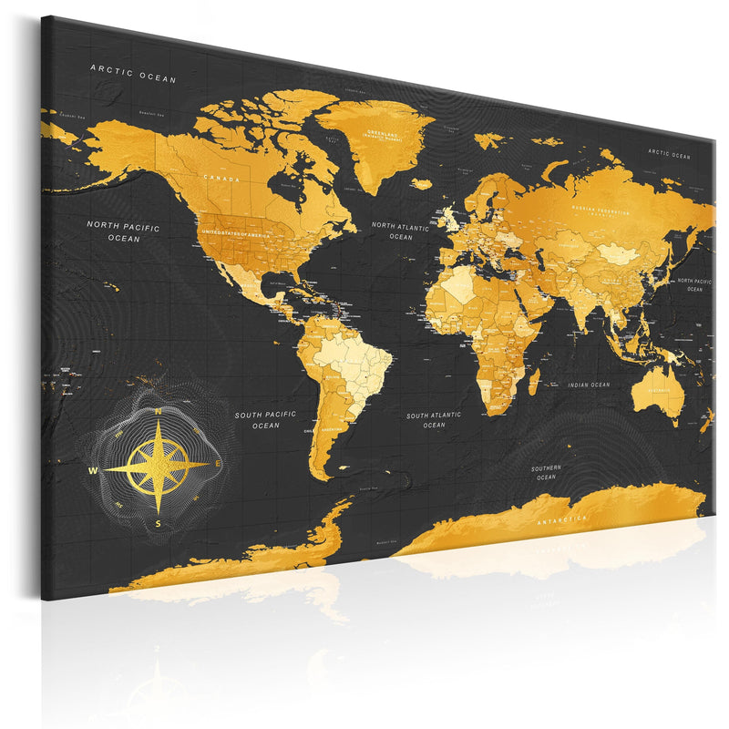Glezna Pasaules kartes: Zelta pasaule Tapetenshop.lv.