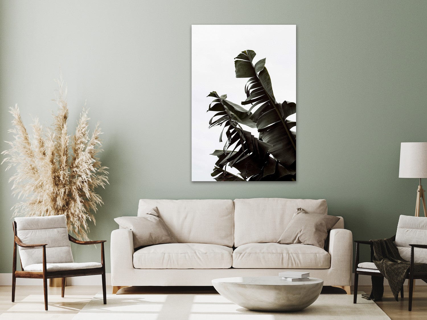 Glezna ar palmu lapam, Scandi Boho(1 daļa), 135545  G-ART.