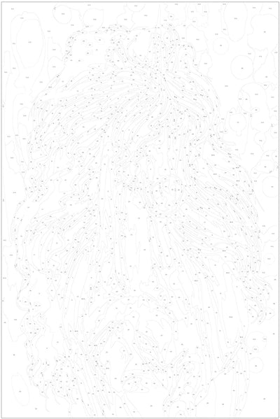 Kanva uz audekla "izkrāso pēc cipariem" - Balts vienradzis 40x60 cm n-A-0321-d-a