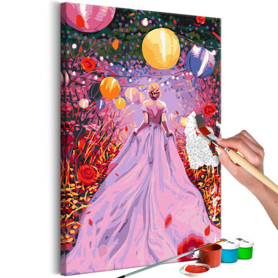 Kanva uz audekla "izkrāso pēc cipariem" - Fairy Lady 40x60 cm Artgeist