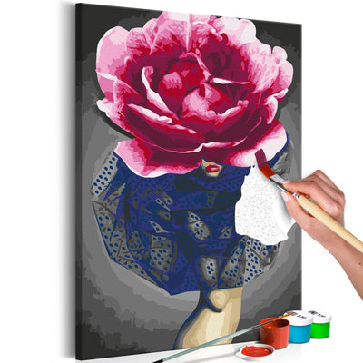 Kanva uz audekla "izkrāso pēc cipariem" - Flower Girl 40x60 cm Artgeist