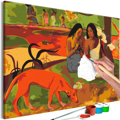 Kanva uz audekla "izkrāso pēc cipariem" - Gauguin's Arearea 60x40 cm Artgeist