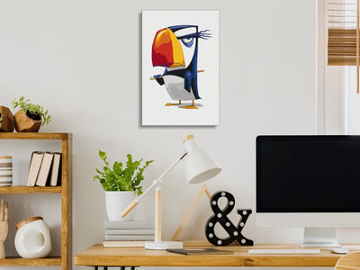 Kanva uz audekla "izkrāso pēc cipariem" - Grumpy Penguin 40x60 cm Artgeist