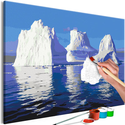 Kanva uz audekla "izkrāso pēc cipariem" - Iceberg 60x40 cm Artgeist