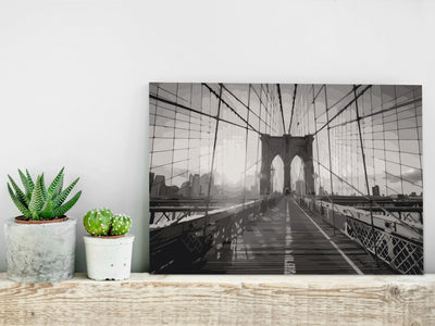 Kanva uz audekla "izkrāso pēc cipariem" - Ņujorkas tilts 60x40 cm Artgeist