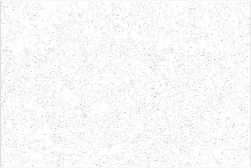 Kanva uz audekla "izkrāso pēc cipariem" - Pasaules karte (Zemes tońos) 60x40 cm n-A-0319-d-a