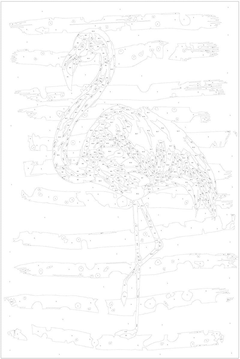 Kanva uz audekla "izkrāso pēc cipariem" - Skaists flamingo 40x60 cm n-A-0365-d-a