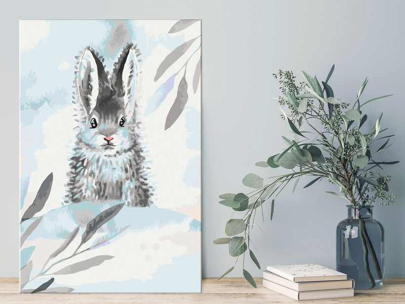 Kanva uz audekla "izkrāso pēc cipariem" - Sweet Rabbit 40x60 cm Artgeist
