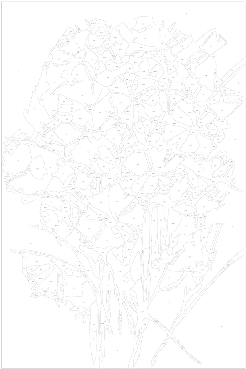 Kanva uz audekla "izkrāso pēc cipariem" - Vasaras ziedi 40x60 cm n-A-0544-d-a