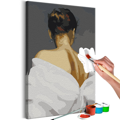 Kanva uz audekla "izkrāso pēc cipariem" - Woman's Back 40x60 cm Artgeist