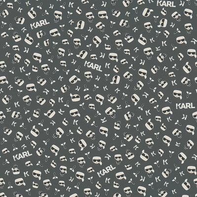 Karl LAGERFELD tapetes, komiksu dizains – melnā krāsā 1343105 AS Creation