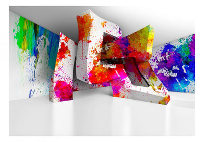 Krāsainas 3D fototapetes - Trīsdimensiju formas, 108376 G-ART
