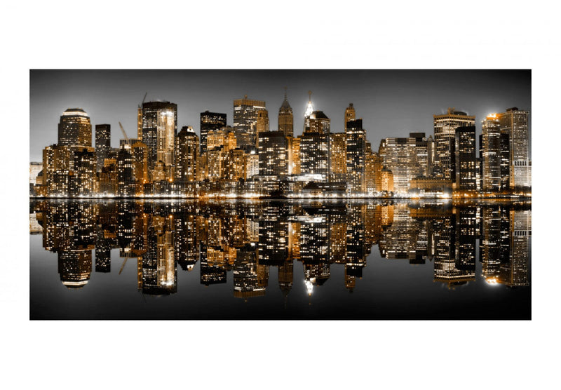 Lielās, lielformāta fototapetes ar Ņujorkas nakts skatu, 550x270 cm G-ART