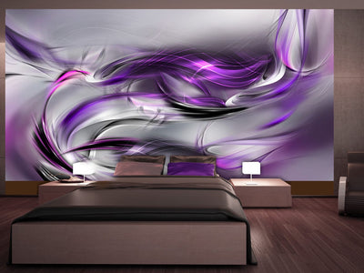 Lielformāta fototapetes ar violetu abstrakciju - Violetie virpuļi II G-ART