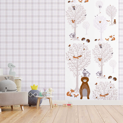 Meiteņu istabas tapetes ar meža dzīvniekiem 1350635 Bez PVC AS Creation