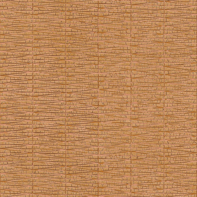 Oranži brūnas tapetes ar etno tekstūras efektu, 1361667 AS Creation