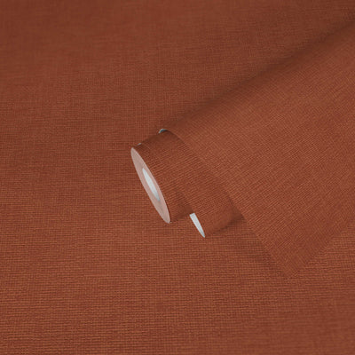Oranžsarkanas tapetes ar tekstila struktūru, 1362131 AS Creation