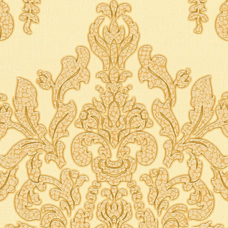 Ornamenta tapetes zelta krāsā ar krekinga efektu, 1232672 AS Creation
