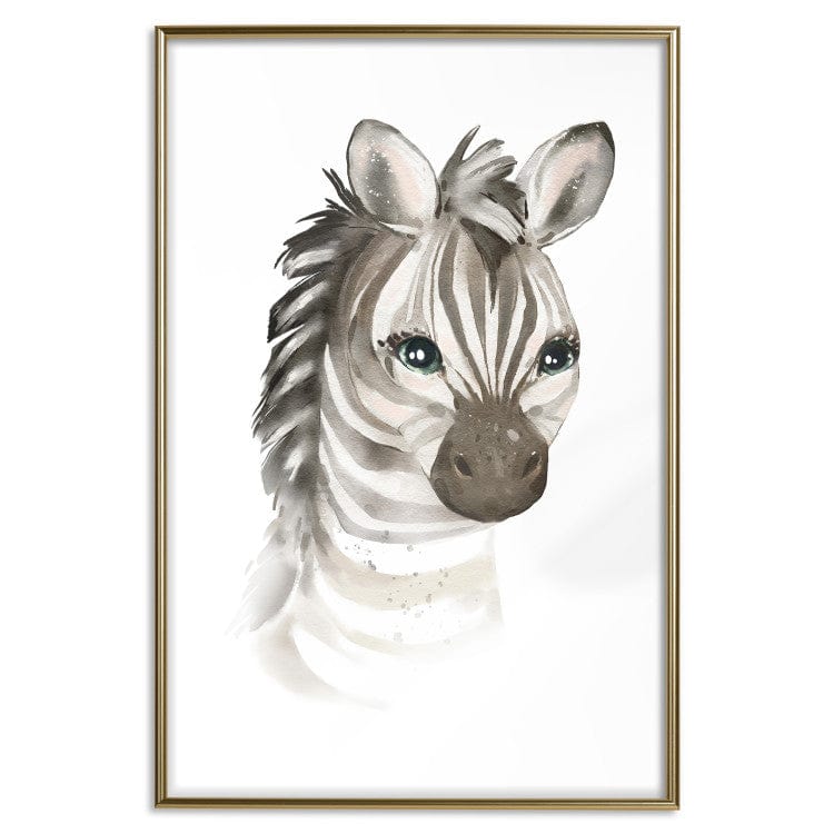 Plakāts Mazā Zebra (ar rāmi) Tapetenshop.lv